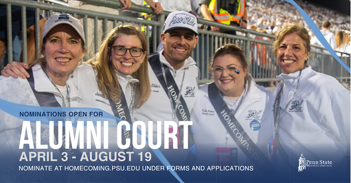 Penn State Homecoming Alumni Court nominations graphic