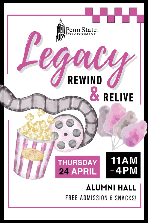 Legacy Rewind and Relive event poster