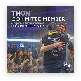 THON Committee Member recruitment graphic