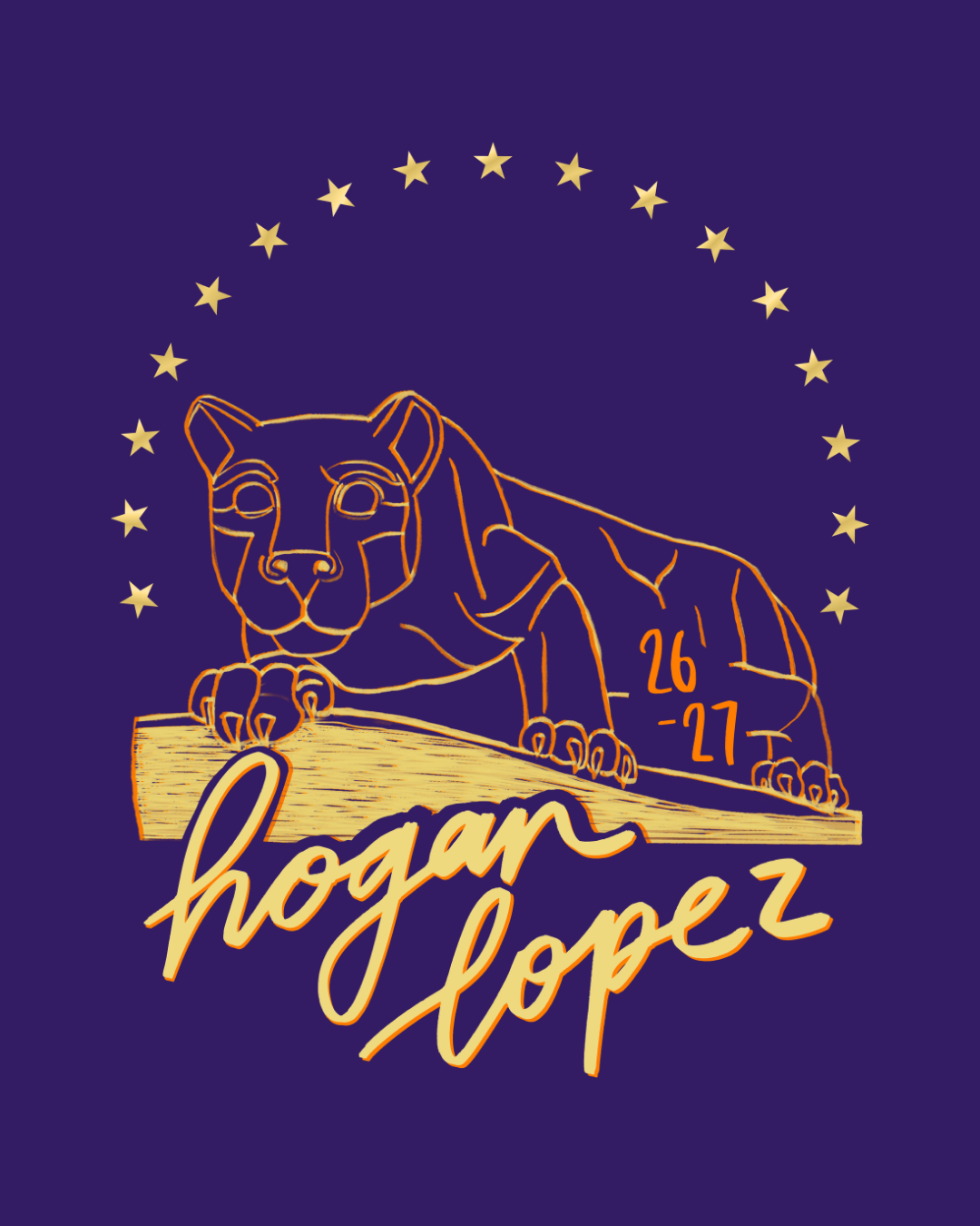 Hogan-Lopez campaign logo, Nittany Lion with stars