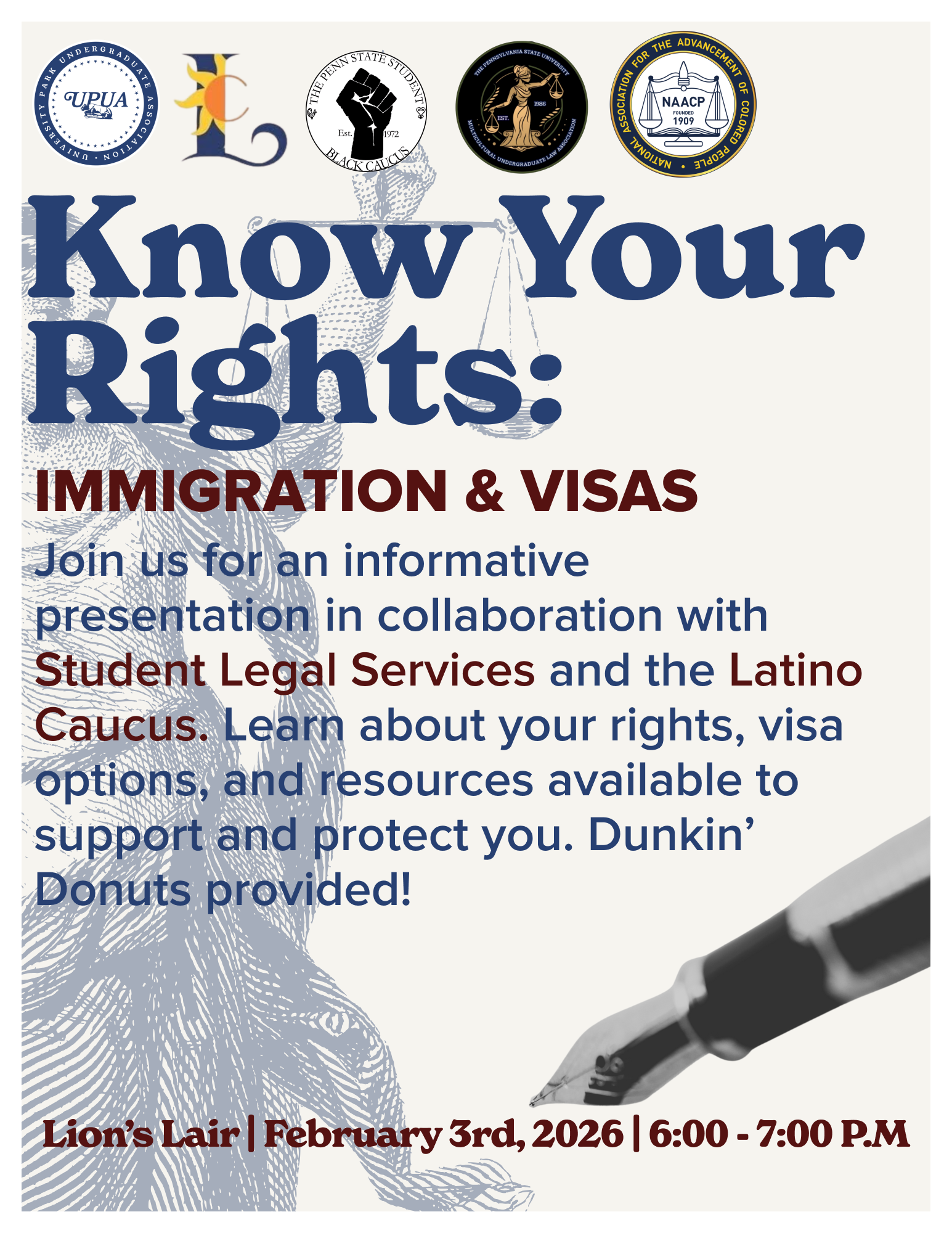 Know Your Rights: Immigration and Visas event flyer