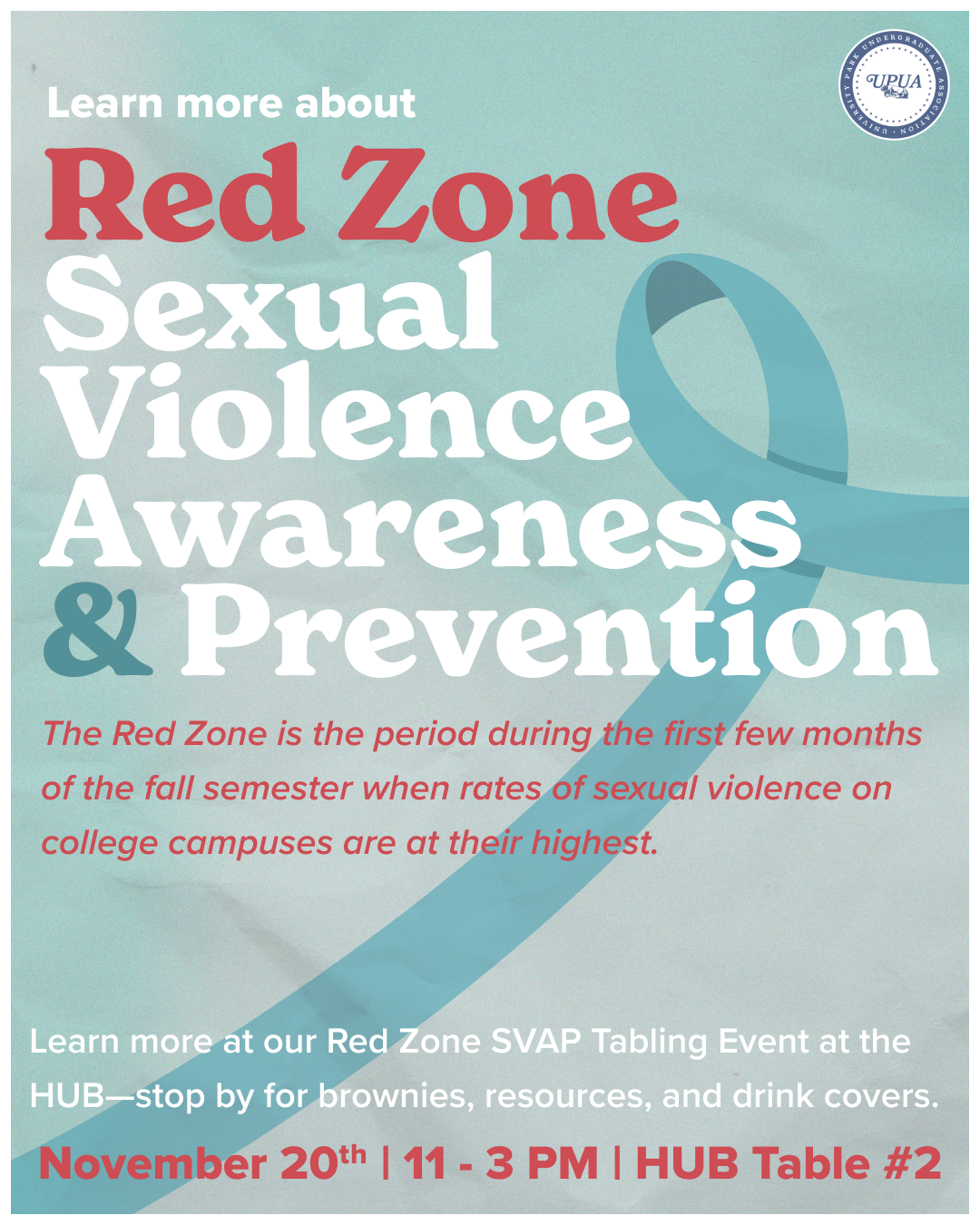Red Zone Sexual Violence Awareness and Prevention graphic